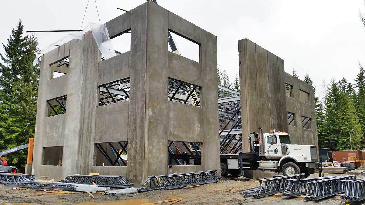 Whistler Blackcomb Admin Building tilt-up concrete construction in Whistler